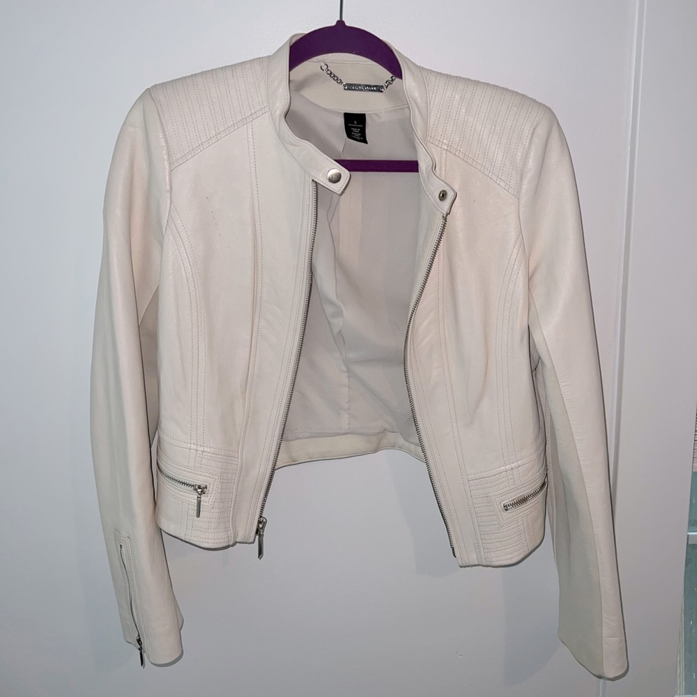 White leather jacket